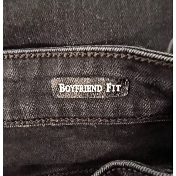 Judy Blue Destroyed Boyfriend Jeans Women's Sz 27 Black Hi Waist Denim - Picture 4 of 16